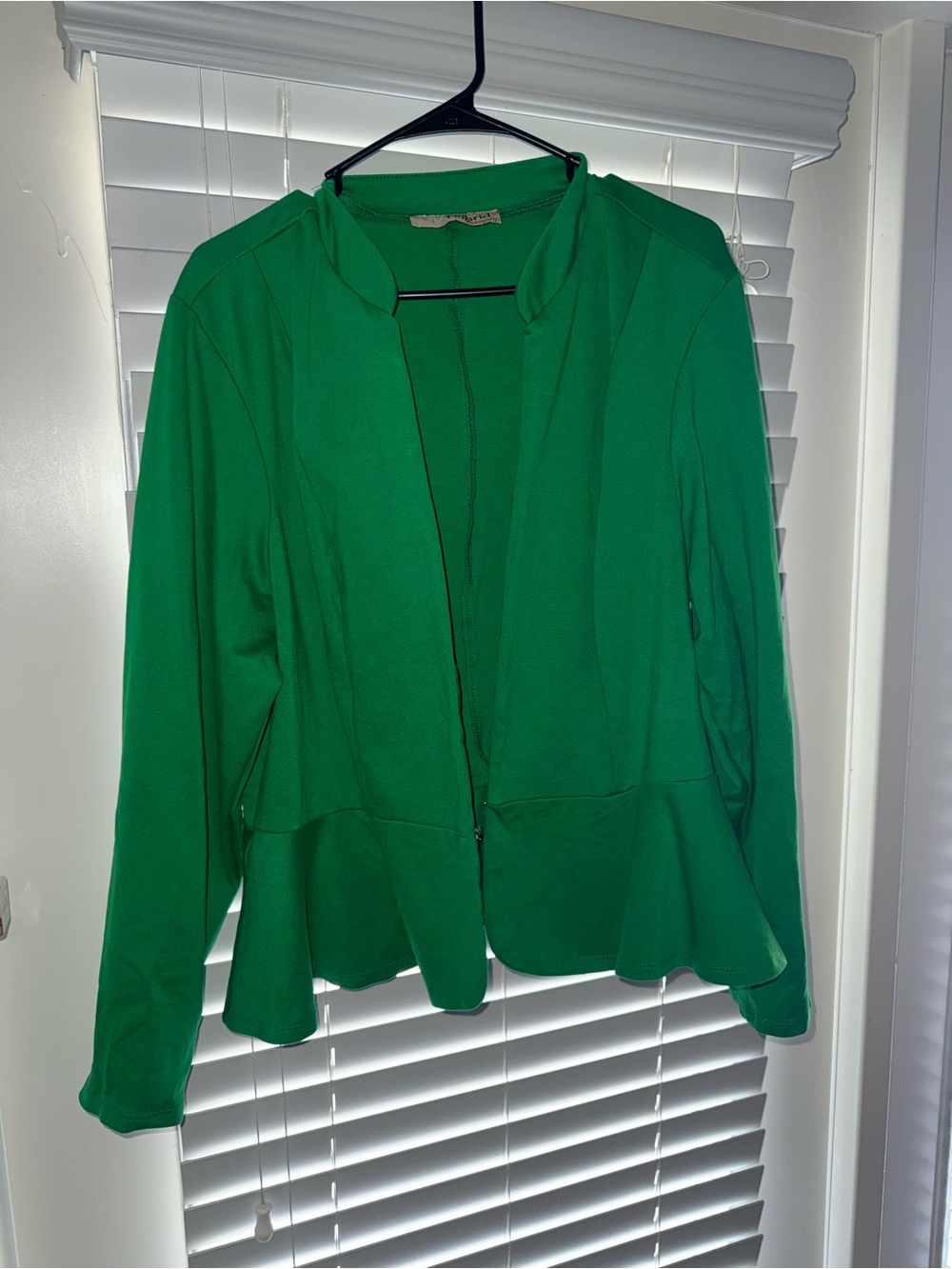 Emerald Green Peplum light blazer